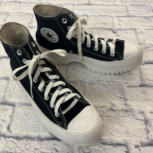 Converse All-Star Lugged heel women’s 10, Men’s 8 High-Top platforms